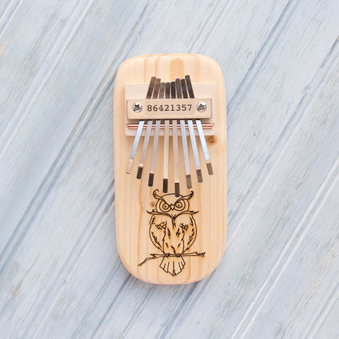 Owl Engraved Thumb Piano