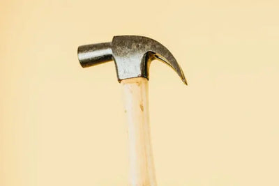 A wooden hammer