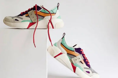 Red shoe lace accessories.