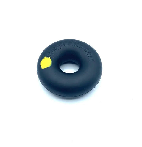 .75 Inch Black Durable Dog Chew Ring – Carbon Reinforced Rubber Toy | Made in USA Goughnuts 