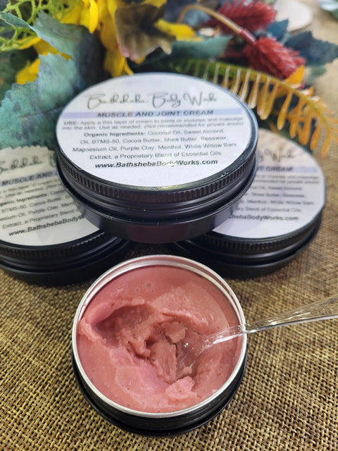 0.5oz Natural Muscle and Joint Balm – Soothing Pain Relief | Bathsheba Body Works | Made in USA Bathsheba Body Works 