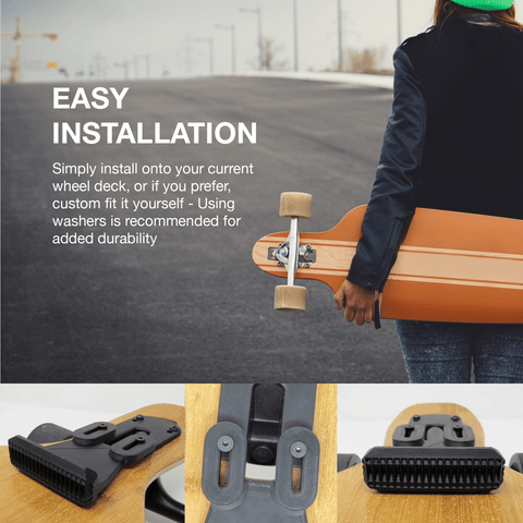 Low Profile Longboard and E-Skate Foot Stop – Enhanced Traction and Stability | Made in USA Chatelet Manufacturing 