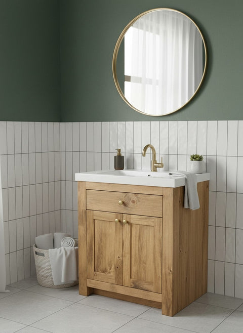 Custom Single Sink Bathroom Vanity – Northeastern White Pine Wood Cabinet | Made in USA | MODEL 1100 Limitless Woodworking  item