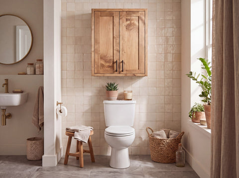 Custom Over Toilet Bathroom Cabinet – Northeastern White Pine Storage – Made in USA | Model #1050 Limitless Woodworking  item
