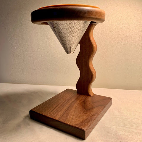 Handcrafted Walnut Pour Over Coffee Stand – Sustainable Drip Brewer | Made in USA Shop Cat Woodworks  item