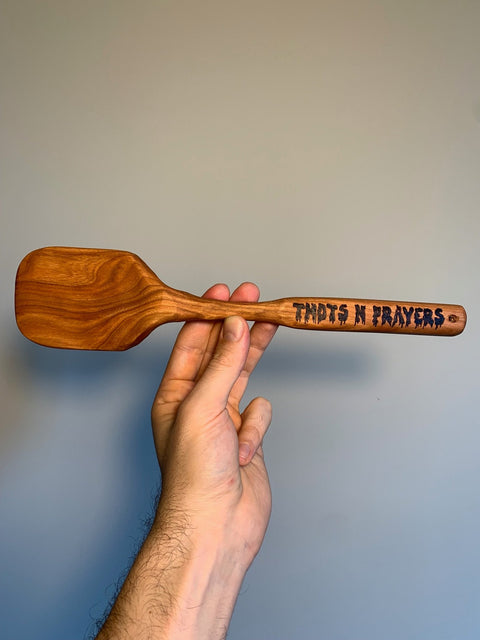 Handmade Wooden Spatula With Engraved Message – Kitchen Utensil | Made in USA Shop Cat Woodworks  item