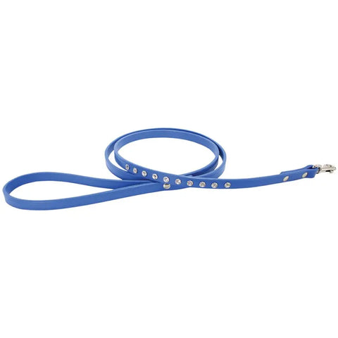 1/2 Inch Genuine Leather Dog Leash with Swarovski Crystals – Handcrafted Bridle Leather | Made in USA Auburn Leathercrafters  item