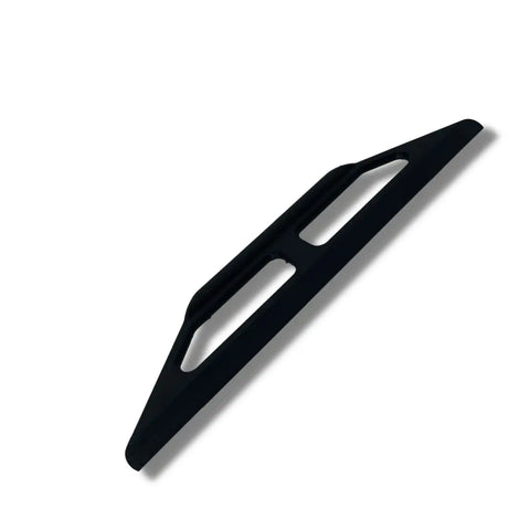 The Chatelet Manufacturing 10-Inch Plastic Paint Guide and Trim Guard is a rigid, multi-purpose tool ideal for precision painting on DIY or professional jobs, shown here with two rectangular cutouts on a white background.