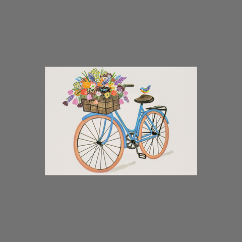 Pack of 8 Floral Bicycle Greeting Cards – Handmade Notecards | Made in USA JuLu Cards  Blank Cards