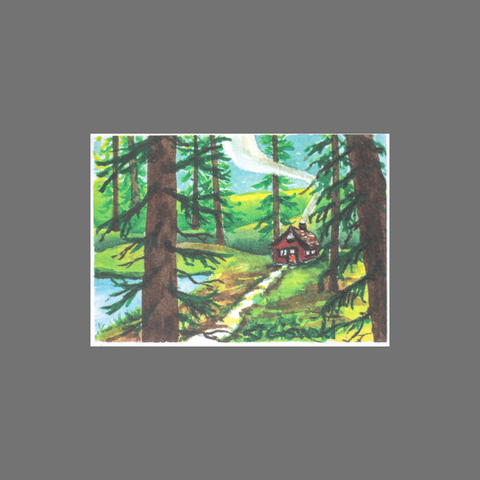 Set of 8 Rustic Cabin Greeting Cards – Woodland Scenery – Made in USA JuLu Cards  Blank Cards