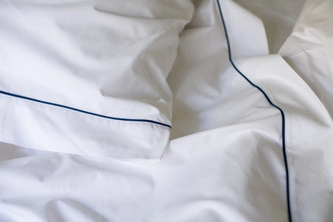 100% Cotton Bed Sheet Set with Piping – USA-Made Luxury Sheets | Crisp, Cool, & Elegant Design American Blossom Linens  Bed Sheets