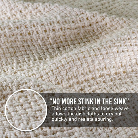 100% Cotton Dishcloths 11 Inch X 11 Inch – Quick Dry | Made in USA Carolina Cottons  Dishcloths