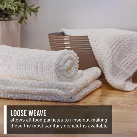 100% Cotton Dishcloths 11 Inch X 11 Inch – Quick Dry | Made in USA Carolina Cottons  Dishcloths