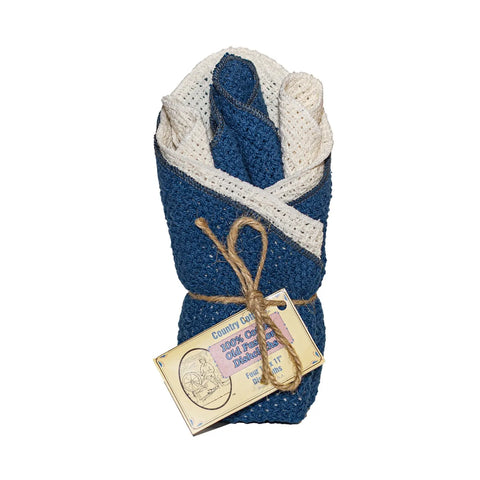 100% Cotton Dishcloths 11" X 11" Carolina Cotton  Dishcloths 13.00 11"x11" Cotton Dishcloths - 2 True Blue & 2 Natura