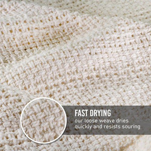 100% Cotton Kitchen Towels 24x15 Inch – Absorbent Waffle Weave | Made in USA Carolina Cottons  Kitchen Towels
