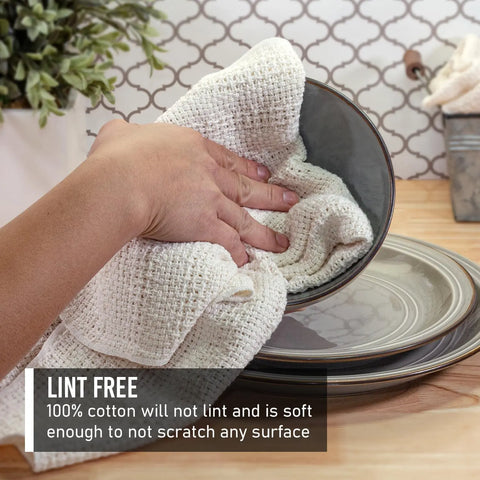 100% Cotton Kitchen Towels 24x15 Inch – Absorbent Waffle Weave | Made in USA Carolina Cottons  Kitchen Towels