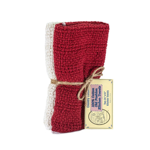 100% Cotton Kitchen Towels 24x15 Inch – Absorbent Waffle Weave | Made in USA Carolina Cottons  Kitchen Towels