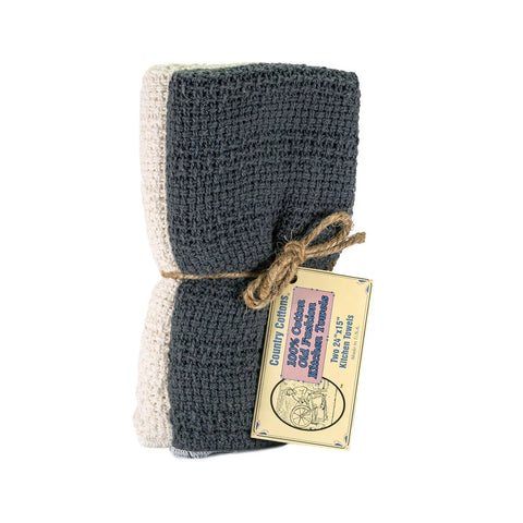 100% Cotton Kitchen Towels 24x15 Inch – Absorbent Waffle Weave | Made in USA Carolina Cottons  Kitchen Towels