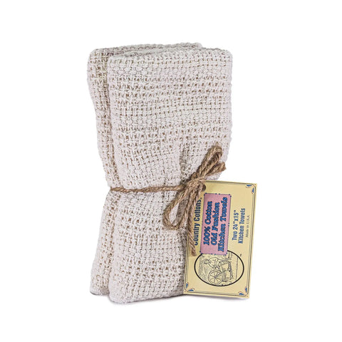 100% Cotton Kitchen Towels 24x15 Inch – Absorbent Waffle Weave | Made in USA Carolina Cottons  Kitchen Towels