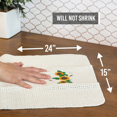 100% Cotton Novelty Embroidered Kitchen Towels  24" X 15" Carolina Cotton  Dish Towels