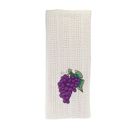 100% Cotton Novelty Embroidered Kitchen Towels  24" X 15" Carolina Cotton  Dish Towels 13.00 Grapes