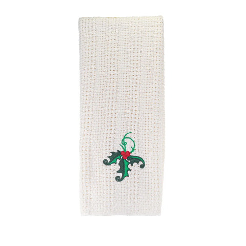 100% Cotton Novelty Embroidered Kitchen Towels  24" X 15" Carolina Cotton  Dish Towels 13.00 Holly