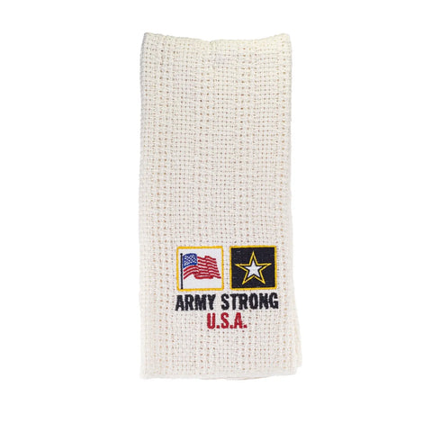 100% Cotton Novelty Embroidered Kitchen Towels  24" X 15" Carolina Cotton  Dish Towels 13.00 Army