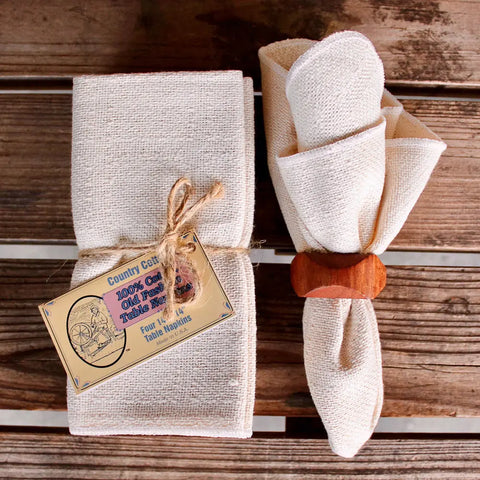 100% Cotton Table Napkins 14" X 14" (4) Carolina Cotton  Table Napkins 13.00 14"x14" Cotton Table Napkins - 4 natural