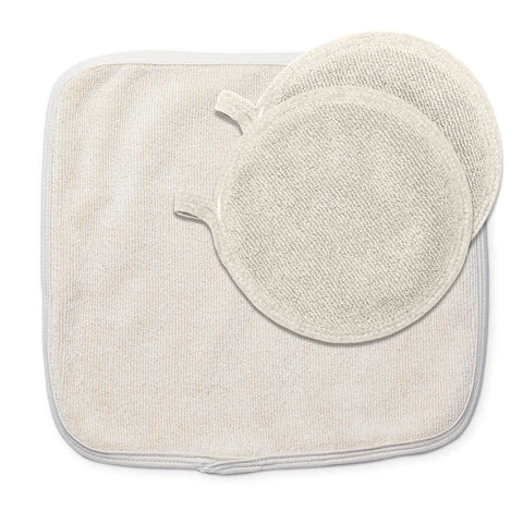 100% Cotton Terrycloth Dish Drying Mat 16" X 18.5" With Two Pot Holders Heat Resistant | Made in USA Carolina Cottons 