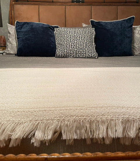 100% Cotton Throw Blanket 50x60 Inch – Cozy Warmth | Made in USA Carolina Cottons  Throw Blankets