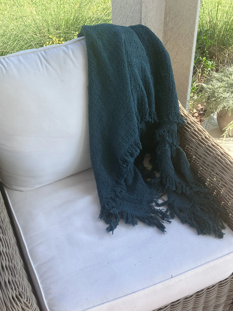 100% Cotton Throw Blanket 50x60 Inch – Cozy Warmth | Made in USA Carolina Cottons  Throw Blankets