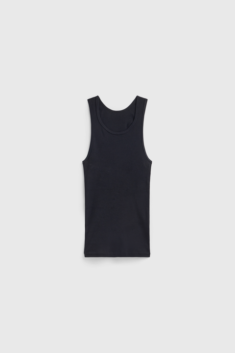 Mens Classic Ribbed Tank Top 2X1 Texture – Comfortable Stretch Fit | Made in USA Apparel Essentials US Standard Apparel  product