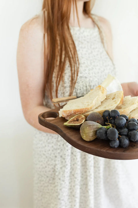 12 Inch Round Hardwood Cheese Board – Food Grade Finish Cutting Tray | Made in USA Amish Craftsmanship Millstream Home  Kitchen + Dining