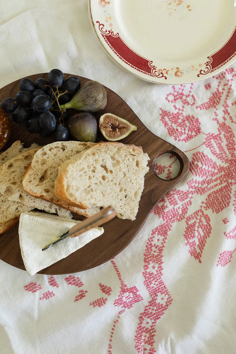 12 Inch Round Hardwood Cheese Board – Food Grade Finish Cutting Tray | Made in USA Amish Craftsmanship Millstream Home  Kitchen + Dining