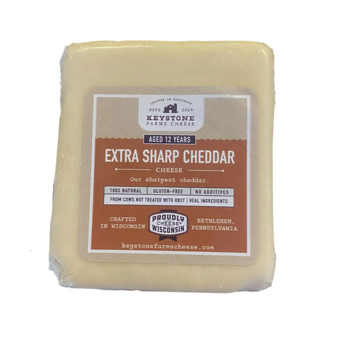 12 Year Aged White Cheddar Cheese – Artisanal Dairy | Keystone Cheese | Made in USA Keystone Cheese  Cheese