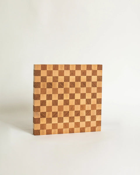 12x12 Inch Checkered End Grain Cutting Board – Handmade Kitchen Block | Made in USA Millstream Home  Kitchen + Dining