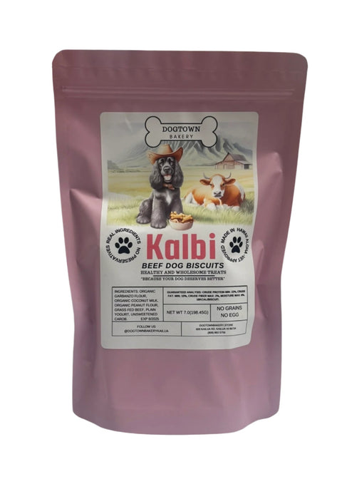 Kalbi Organic Beef Dog Biscuits – Grain Free Gluten Free Treats | Made in USA Dogtown Bakery 