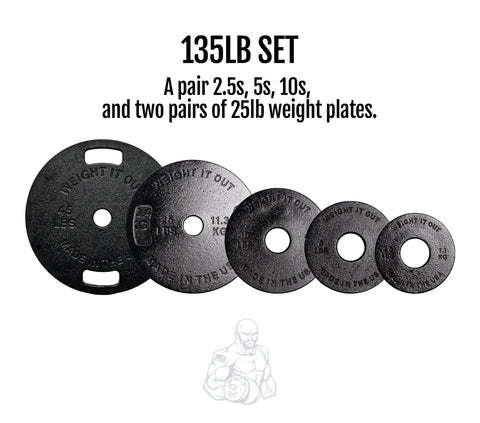Cast Iron Weight Plate Set – Durable Workout Plates | Made in USA Weight It Out 