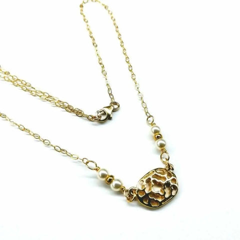 14 Inch 14K Gold Filled Pearl Filigree Choker Necklace – Handmade in Montana Alexa Martha Designs  Necklaces