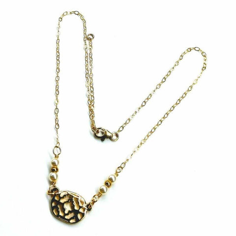 14 Inch 14K Gold Filled Pearl Filigree Choker Necklace – Handmade in Montana Alexa Martha Designs  Necklaces