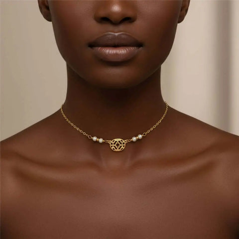 14 Inch 14K Gold Filled Pearl Filigree Choker Necklace – Handmade in Montana Alexa Martha Designs  Necklaces