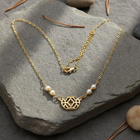 14 Inch 14K Gold Filled Pearl Filigree Choker Necklace – Handmade in Montana Alexa Martha Designs  Necklaces