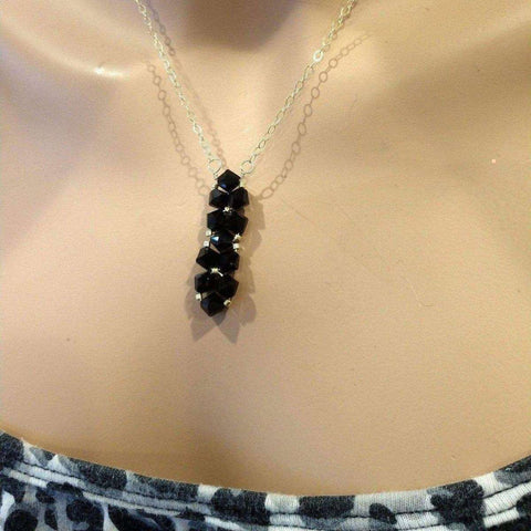 14K Gold-Filled Bead-Woven Crystal Bar Necklace – Handmade | Made in USA Alexa Martha Designs  Necklace
