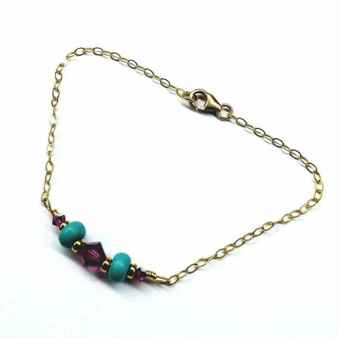 14K Gold-Filled Pink Turquoise Bracelet – Handmade Jewelry | Made in USA Alexa Martha Designs  Bracelet