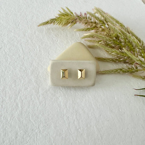 14K Gold Plated Brass Stud Earrings – Minimalist Handcrafted Jewelry | Made in USA Sarah Cecelia  EARRINGS
