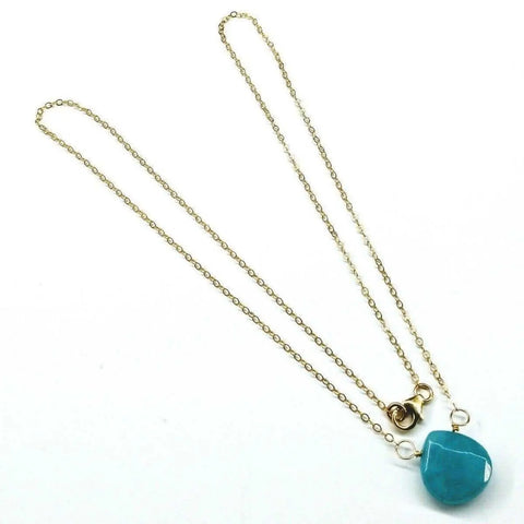 14kt Gold Filled Aqua Jade Pendant Necklace – Delicate Gemstone Jewelry | Made in USA Alexa Martha Designs  Necklaces