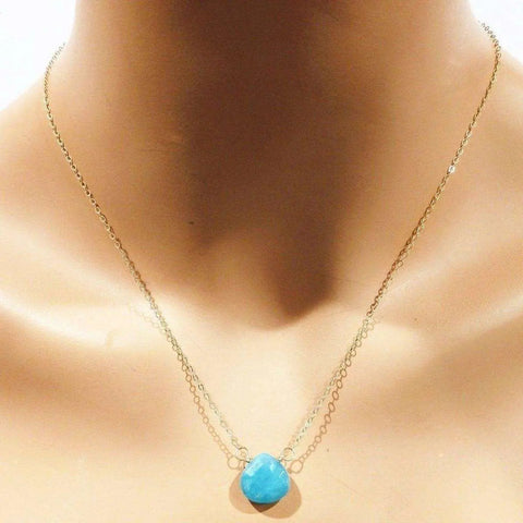 14kt Gold Filled Aqua Jade Pendant Necklace – Delicate Gemstone Jewelry | Made in USA Alexa Martha Designs  Necklaces