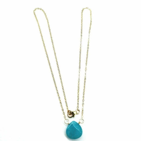 14kt Gold Filled Aqua Jade Pendant Necklace – Delicate Gemstone Jewelry | Made in USA Alexa Martha Designs  Necklaces