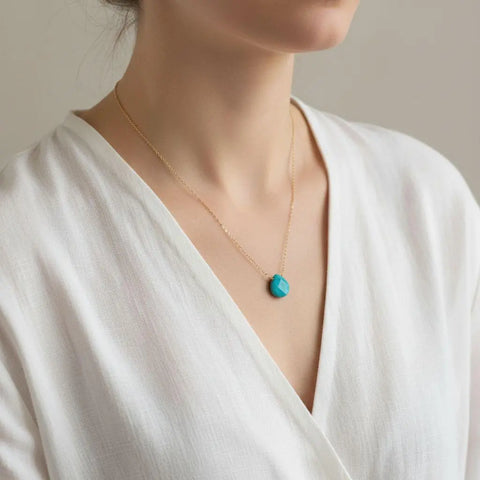 14kt Gold Filled Aqua Jade Pendant Necklace – Delicate Gemstone Jewelry | Made in USA Alexa Martha Designs  Necklaces