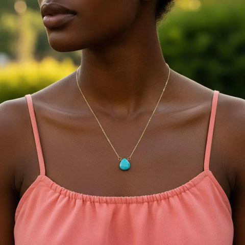 14kt Gold Filled Aqua Jade Pendant Necklace – Delicate Gemstone Jewelry | Made in USA Alexa Martha Designs  Necklaces